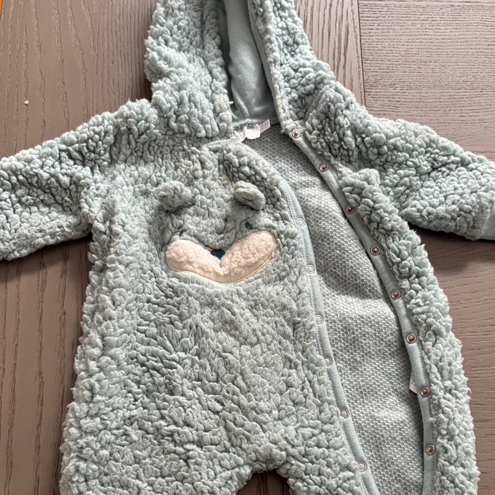 Adorable Mint Green Hooded Kids Puffer